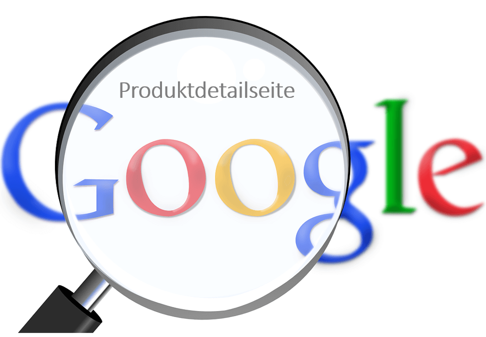 Produktdetailseite und Google