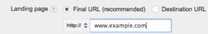 Auswahl Ziel URLs