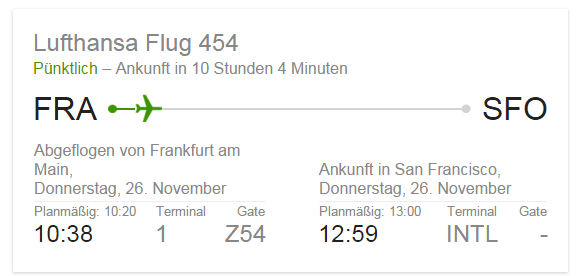 Flugstatus Google