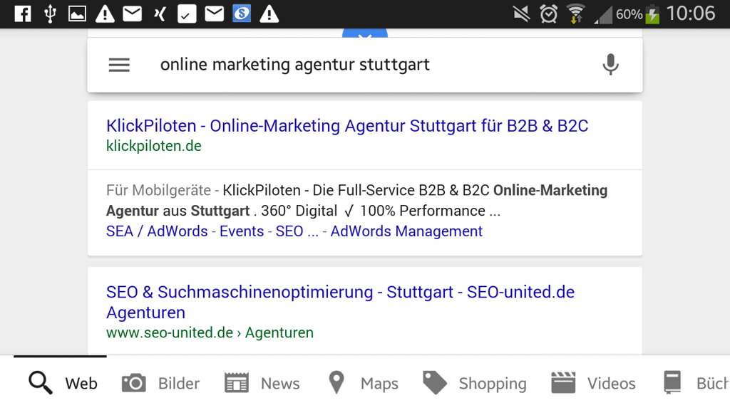 mobile Google-Snippet