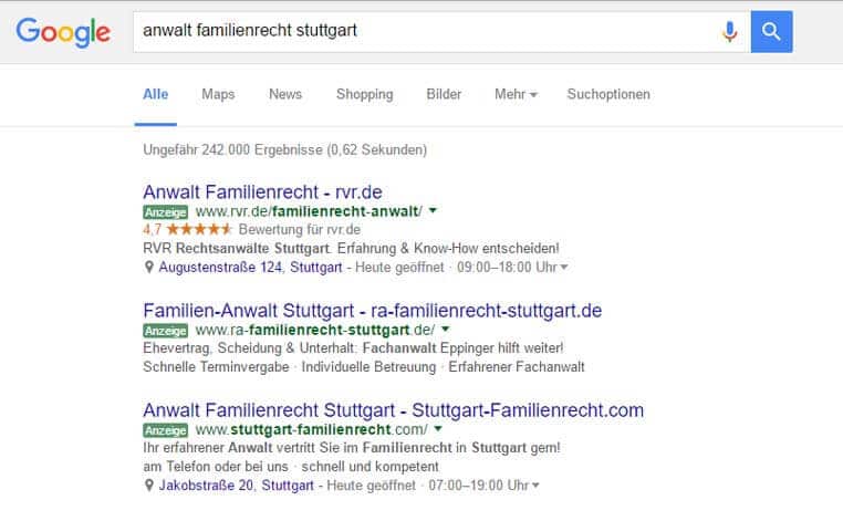 AdWords-Sternebewertung-Anzeigenerweiterung