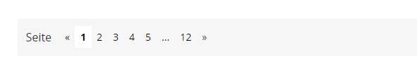 Typische Paginierung einer Seite im Onlineshop