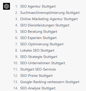 ChatGPT 4 SEO Agentur Stuttgart