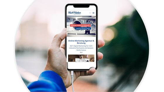 KlickPiloten mobile Website