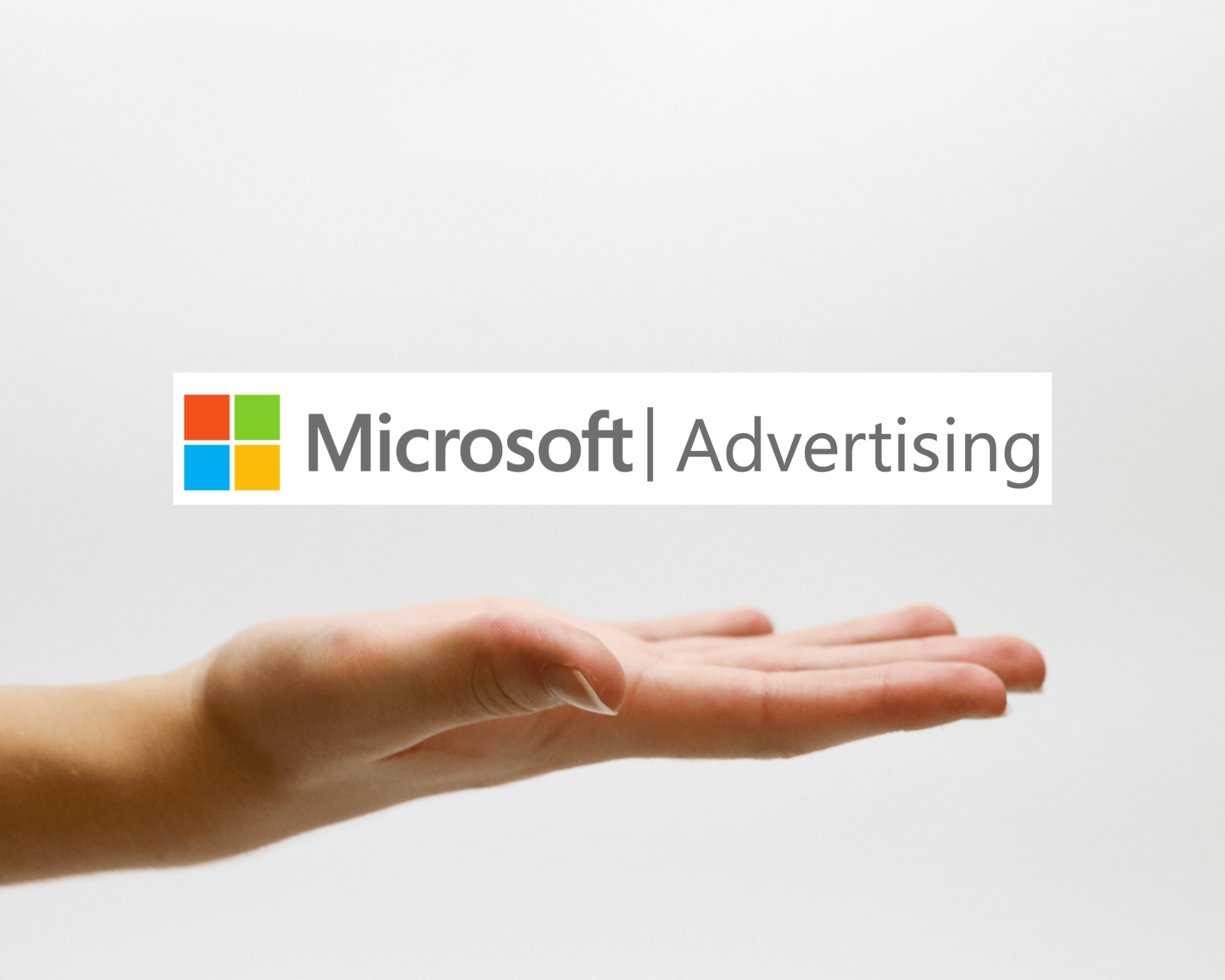 greifende Hand zu Microsoft Advertising