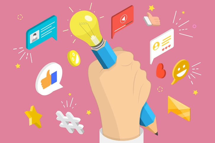 3D Isometric Flat Vector Conceptual Illustration of Creative Content Writing. 3D Isometric Flat Vector Conceptual Illustration of Creative Content Writing, Blog Articles Creation.