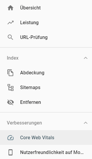 Search Console Core Web Vitals Bericht