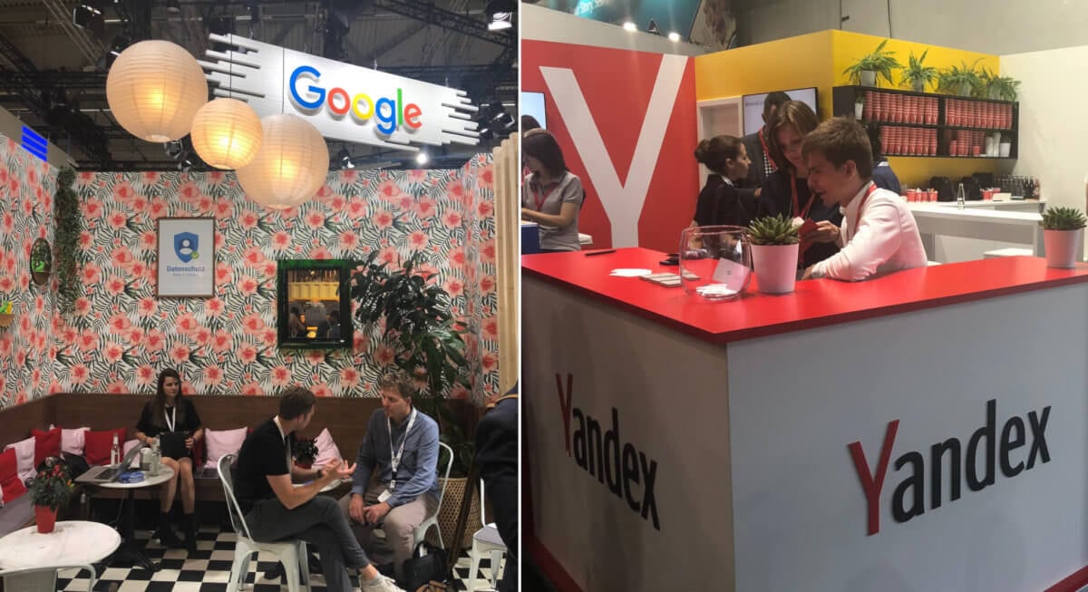 Google & Yandex auf dmexco in Köln, 2018