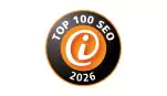 Das Logo zum Top 100 SEO 2026-Award